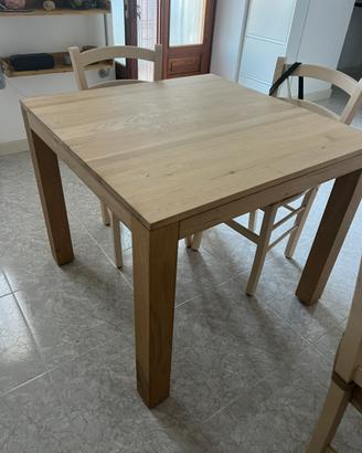 Tavolo in legno rovere massello