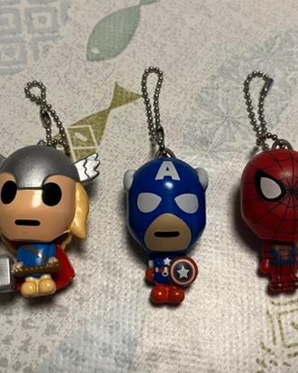 3 portachiavi supereroi Avengers Marvel