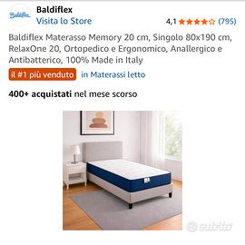 Materasso e rete letto singolo