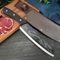 Coltello Del Drago Fatto A Mano Robusto e Foderato