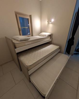 Letto Singolo a Castello 3 in 1-Salvaspazio
