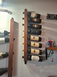 portabottiglie artigianale in legno