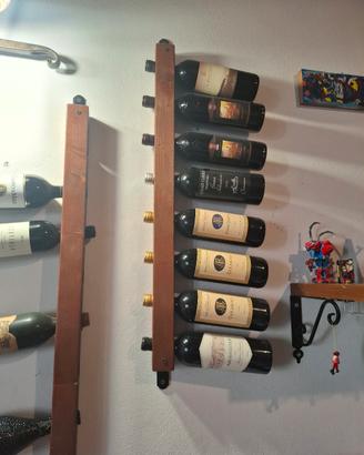 portabottiglie artigianale in legno