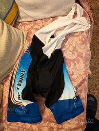 pantaloni bici Anna Neri tg.XL salopette ciclismo