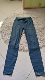 leggins decathlon Domyos taglia S blu ottanio