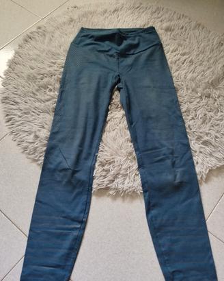 leggins decathlon Domyos taglia S blu ottanio