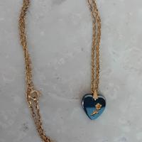Collana vintage cuore nero