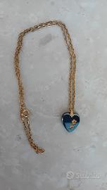 Collana vintage cuore nero