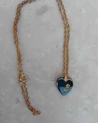 Collana vintage cuore nero