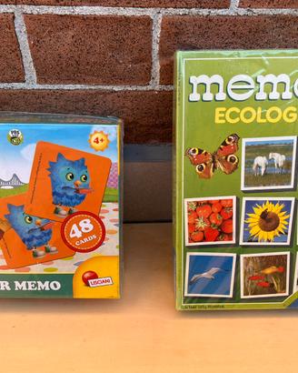 Lotto :2 giochi NUOVI Super Memo-Memory ecologico