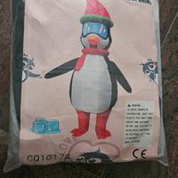 costume gonfiabile pinguino di natale