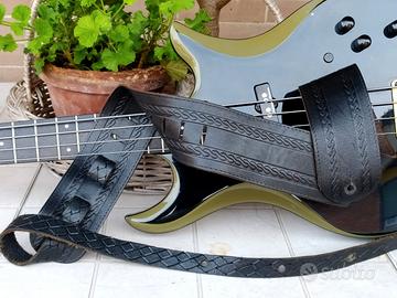 Tracolla  basso chitarra vera pelle (vintage) 