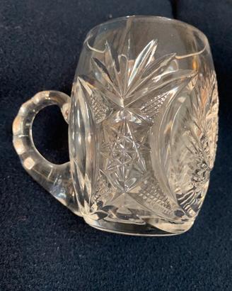 Bicchieri punch cristallo Boemia 1940 (4+2)
