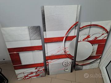 Set di 3 quadri moderni su tela – Composizione