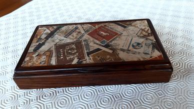 scatola in legno porta sigari/ porta oggetti