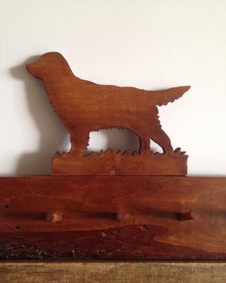 Porta guinzagli da parete Flat Coated Retriever