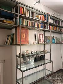 Libreria Modulare Design Modernariato Acciaio e Cr