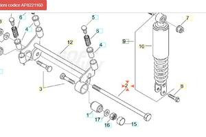 Perno motore Aprilia Scarabeo 50 AP8221160