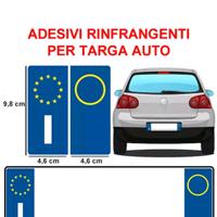 kit adesivi targa auto Europa Italia omologati uni