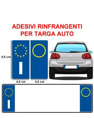 Adesivi Per Targa Auto Regione Francese - Set Anteriore E Posteriore 45x100 Mm - Fabbricazione Francese