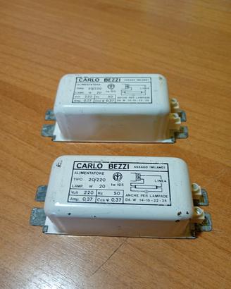 LOTTO DI 2 REATTORI PER LAMPADA AL NEON 