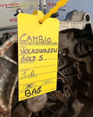Cambio Volkswagen Golf 5 - 1.6 Benzina - Codice: B