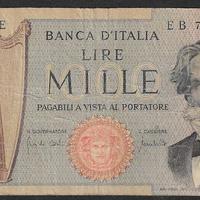 Italia -banconota circolata da 1000 Lire Verdi '71