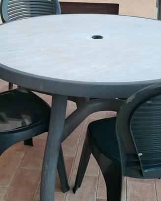 Tavolo  smontabile da giardino 4 sedie Grandsoleil