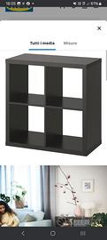scaffali kallax marrone nero 