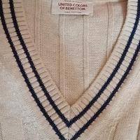 maglione scollo a V sportivo