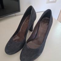 Scarpe Décolleté punta tonda pelle scamosciata 39