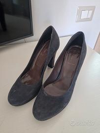 Scarpe Décolleté punta tonda pelle scamosciata 39