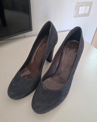 Scarpe Décolleté punta tonda pelle scamosciata 39