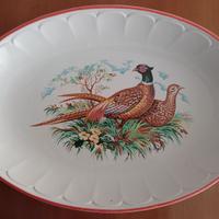 Grande piatto ovale ceramica VARM decorato a mano