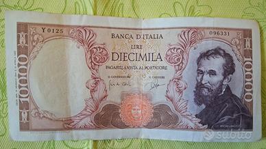 5 banconote da 10000 lire " Michelangelo" 1964