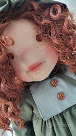 Bambola Waldorf artigianale fatta a mano, morbida 