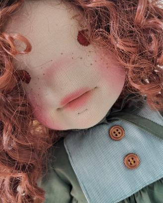 Bambola Waldorf artigianale fatta a mano, morbida 