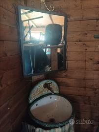 specchio + lavello. in ceramica