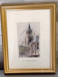 Quadretto vintage Stampa Saint Germain des Pres