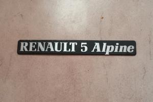 Scritta sigla fregio stemma Renault 5 Alpine