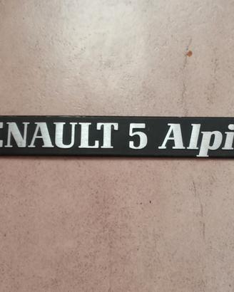 Scritta sigla fregio stemma Renault 5 Alpine
