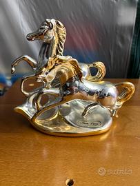 Statuetta Cavalli colore Argento Oro