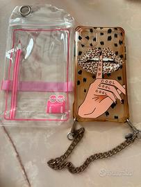 Cover Iphone 11 con catenella trasparente