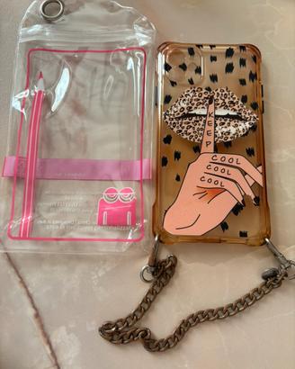 Cover Iphone 11 con catenella trasparente