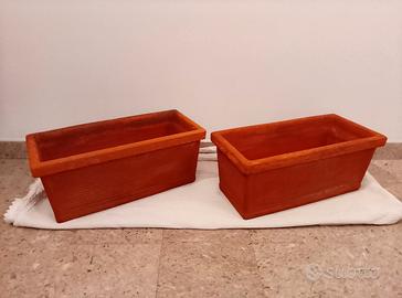 Coppia fioriere in terracotta 52x24 cm
