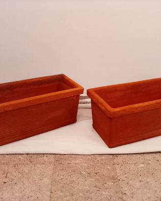 Coppia fioriere in terracotta 52x24 cm
