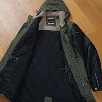 Giubbotto uomo con maniche in pelle