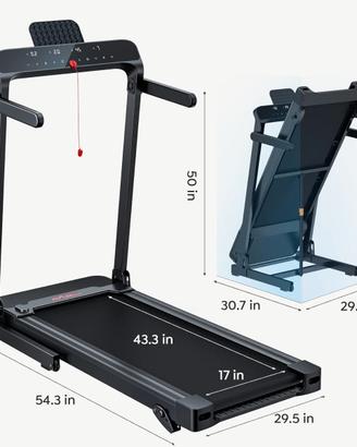 Tapis Roulant Elettrico Pieghevole con Inclinazion