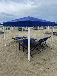 Tenda quadrata giardino o mare con struttura accia