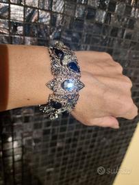 Bracciale in filigrana con cristalli